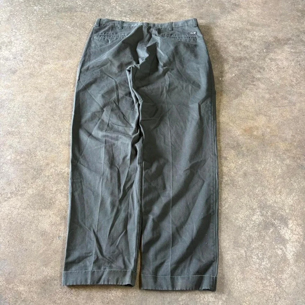 90s green pleated trousers